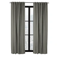 Galati Charcoal Dual Header Curtain Panel