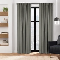 Galati Charcoal Dual Header Curtain Panel