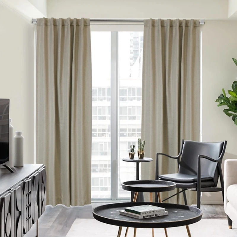 Galati Linen Dual Header Curtain Panel