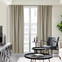 Galati Linen Dual Header Curtain Panel, 95 in.