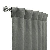 Galati Charcoal Dual Header Curtain Panel, 108 in.