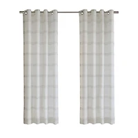 Jasper Sheer White Grommet Curtain Panel, 84 in.