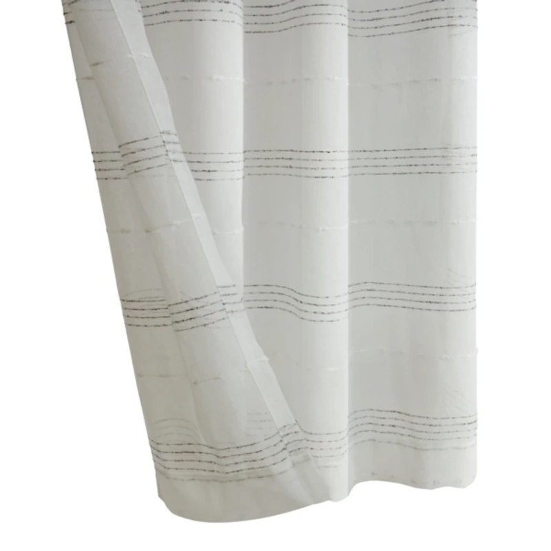 Jasper Sheer White Grommet Curtain Panel, 95 in.