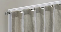 Johnston Silver Dual Header Curtain Panel, 108 in.