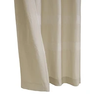 Phoebe Striped Taupe Grommet Curtain Panel