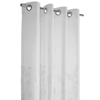 Selina Sheer Leaves Grommet Curtain Panel