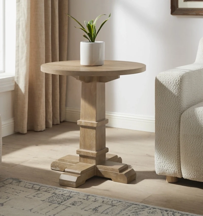 Joanna Rustic Brown Side Table