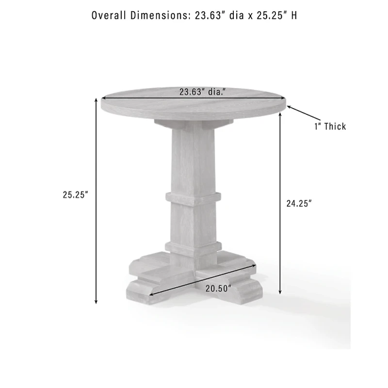 Joanna Rustic Brown Side Table