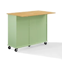 Stella Mint Drop-Leaf Kitchen Cart