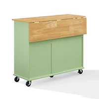 Stella Mint Drop-Leaf Kitchen Cart
