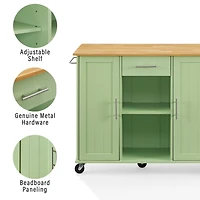 Stella Mint Drop-Leaf Kitchen Cart