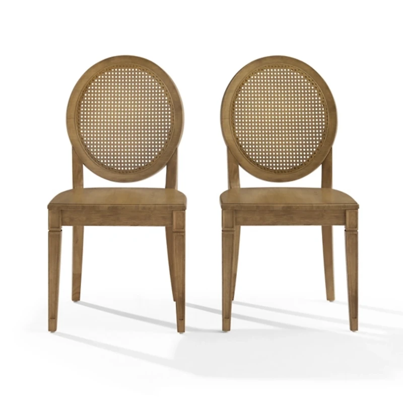 Driftwood Cane Katia Dining Chairs, Set of 2