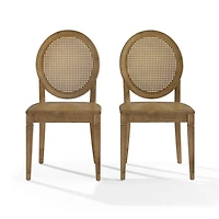 Driftwood Cane Katia Dining Chairs, Set of 2