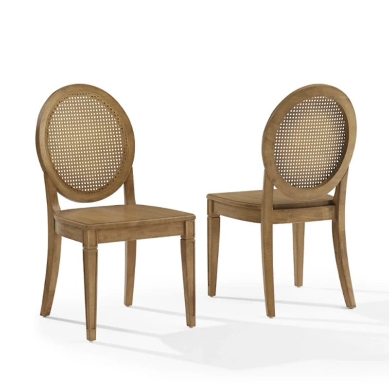 Driftwood Cane Katia Dining Chairs, Set of 2