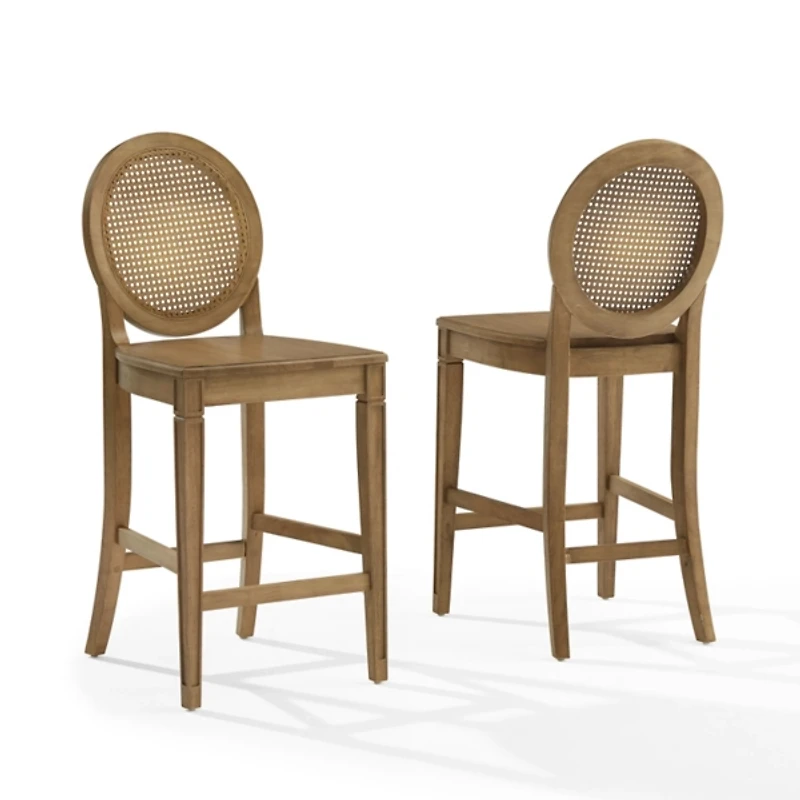 Driftwood Cane Katia Counter Stools, Set of 2