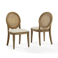 Cane Upholstered Katia Dining Chairs, Set of 2