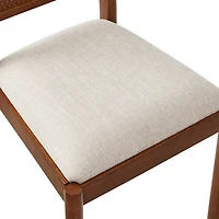 Cream Upholstered Kennedy Dining Chairs, Set of 2