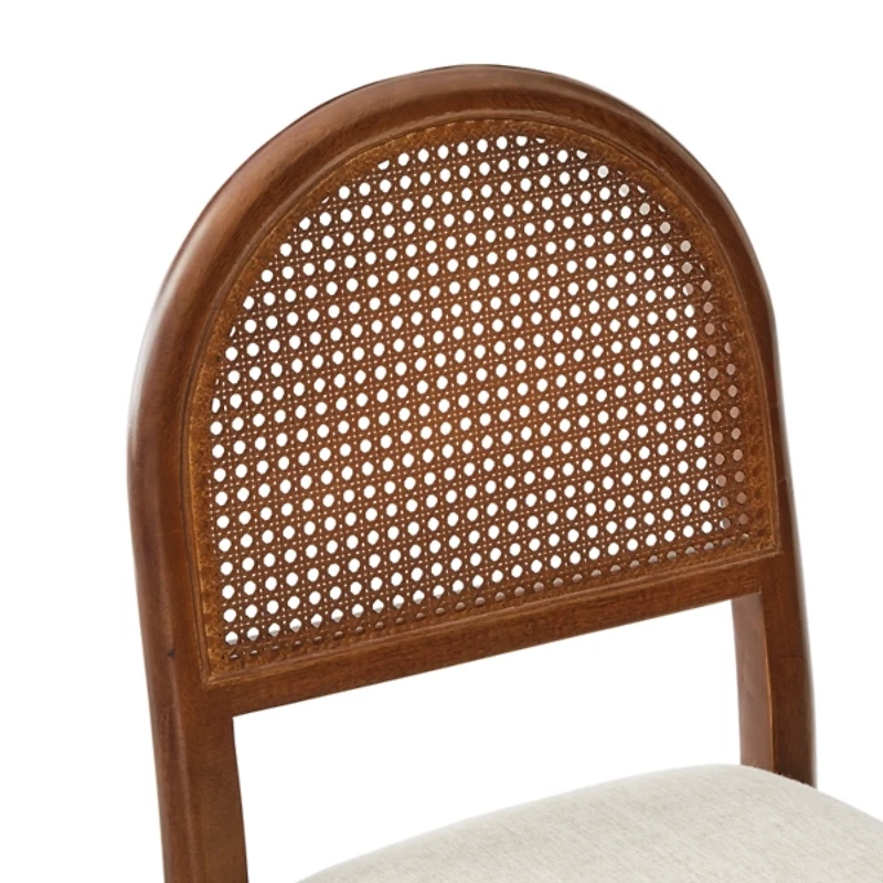 Cream Upholstered Kennedy Dining Chairs, Set of 2