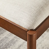 Cream Upholstered Kennedy Dining Chairs, Set of 2