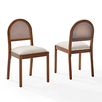 Cream Upholstered Kennedy Dining Chairs, Set of 2