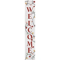 Welcome Christmas Lights Porch Board