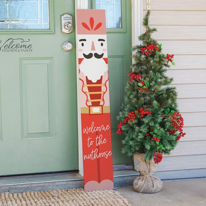 Welcome to the Nuthouse Christmas Porch Board