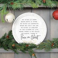 Peace in Christmas Beaded Framed Art Print