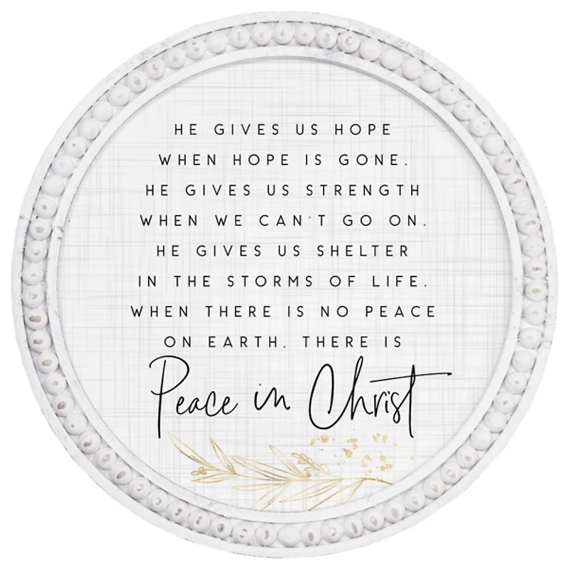 Peace in Christmas Beaded Framed Art Print