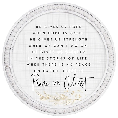 Peace in Christmas Beaded Framed Art Print