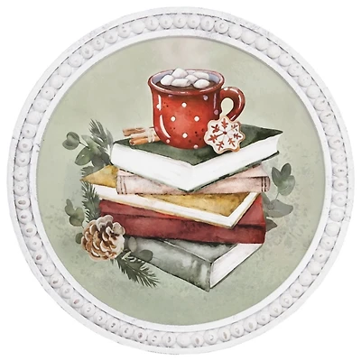 Christmas Book Mug Beaded Framed Art Print