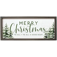 Merry Christmas Evergreen Framed Art Print