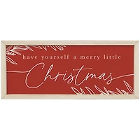 Red Merry Little Christmas Framed Art Print