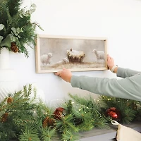 Baby Jesus Manger Christmas Framed Art Print