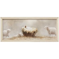 Baby Jesus Manger Christmas Framed Art Print