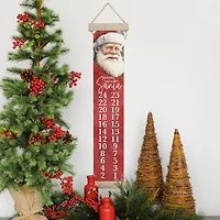 Sleeps Until Santa Countdown Canvas Wall Hanging
