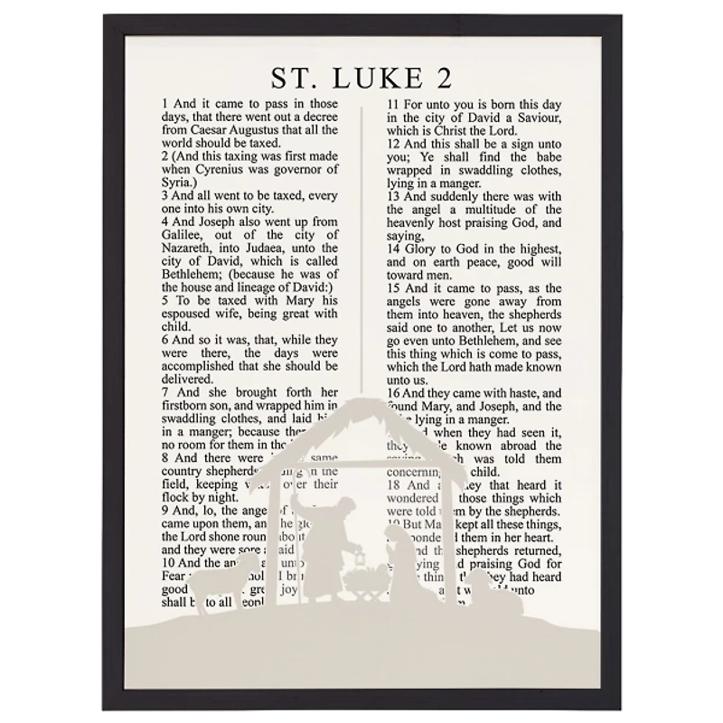 St Luke 2 Nativity Framed Art Print