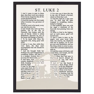 St Luke 2 Nativity Framed Art Print