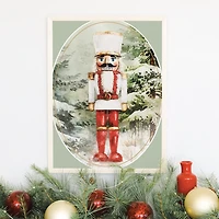 Nutcracker Evergreen Christmas Framed Art Print
