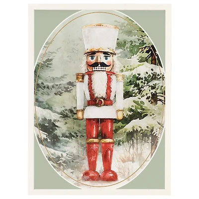Nutcracker Evergreen Christmas Framed Art Print
