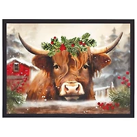 Christmas Yak Framed Art Print