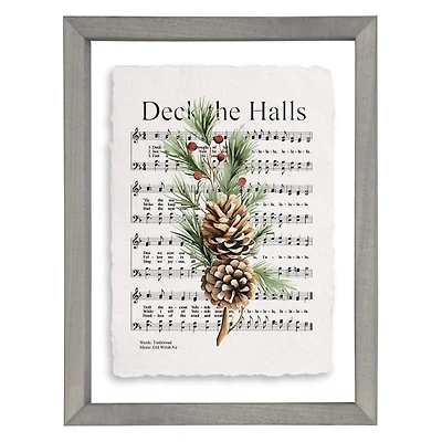 Deck the Halls Greenery Framed Art Print