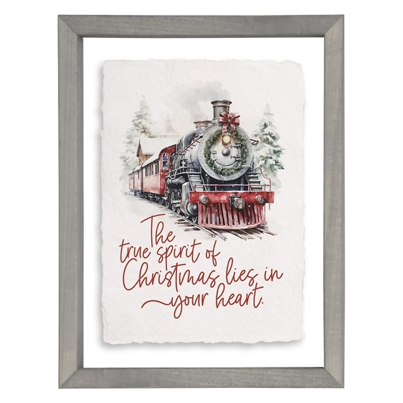 True Spirit Train Christmas Framed Art Print
