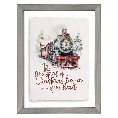 True Spirit Train Christmas Framed Art Print