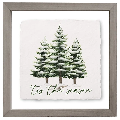 Tis the Season Trees Framed Art Print