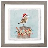 Christmas Sandpiper Framed Art Print