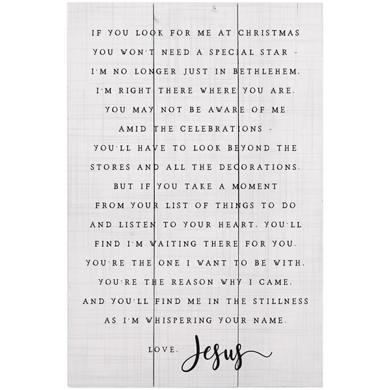 Look for Me at Christmas Wall Plaque