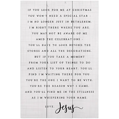 Look for Me at Christmas Wall Plaque