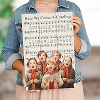 Here We Come A-Caroling Wood Wall Art Print