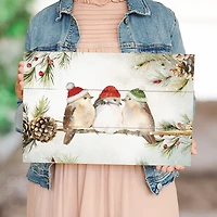 Christmas Birds Wood Wall Art Print