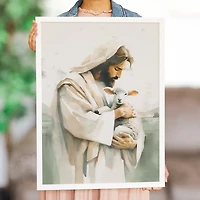 Jesus with a Lamb Framed Art Print